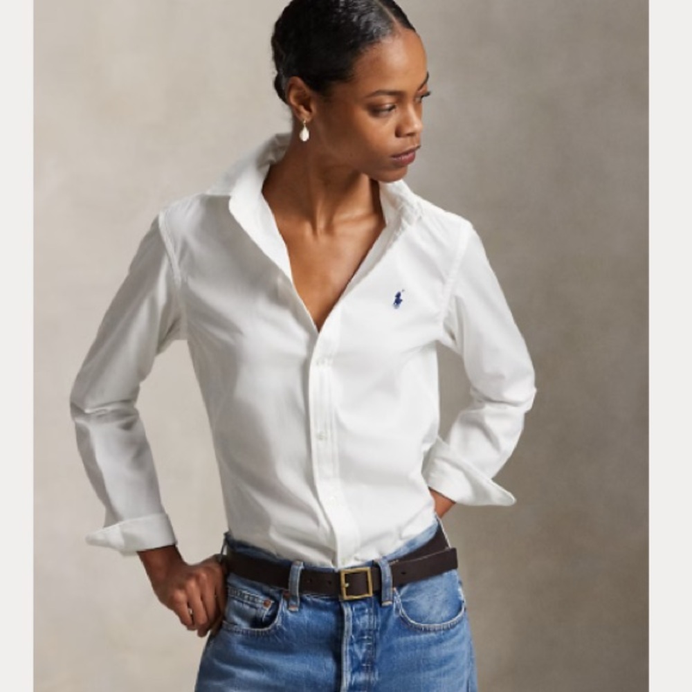 Ralph Lauren Slim Fit Stretch Cotton Button-Up Logo Shirt 2 $168